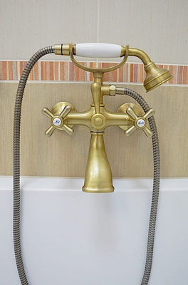 mélangeur baignoire morava doré (or) avec pommeau luxe - Photo 3