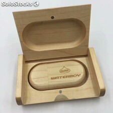 Mémoire USB en bois avec boîte en bois comme cadeau de mariage