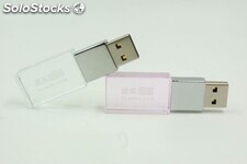Mémoire USB en cristal rose comme cadeau de mariage