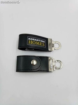 Mémoire USB en cuir PU noir comme cadeau d&amp;#39;entreprise - Photo 2