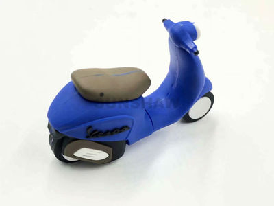 Memoria flash USB de PVC en forma 3D linda motocicleta con logo personalizado - Foto 2