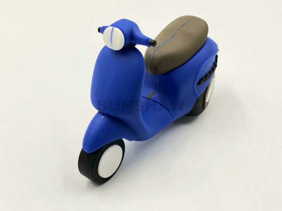 Memoria flash USB de PVC en forma 3D linda motocicleta con logo personalizado - Foto 4
