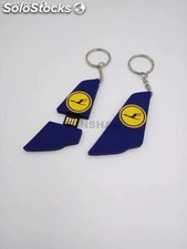 Memoria flash USB de PVC en forma de ala azul personalizada suave para Lufthansa