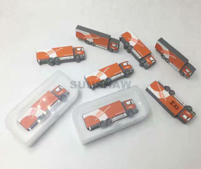 Memoria flash USB de PVC en forma de camión naranja regalos promocionales TNT - Foto 2