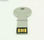 Memoria flash USB pendrive llave de aluminio plateado con personalizado logo - Foto 3
