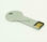 Memoria flash USB pendrive llave de aluminio plateado con personalizado logo - Foto 2