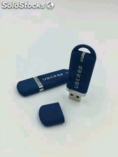 Memoria flash USB plástico pendrive color azul con 32GB capacidad para UBER