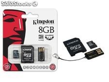 Memoria MicroSD 8gb con adaptador sd y usb Kingston
