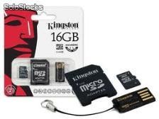 Memoria MicroSD de 16gb con adaptador sd y usb Kingston