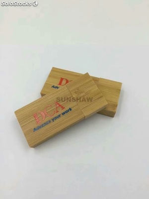 Memoria USB bambú ecológico con capacidad completa oferta directa fabrica China - Foto 2