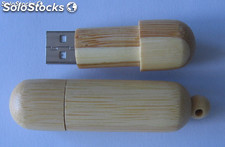 Memoria USB de bambú ecológico 8 G con logo grabado por láser gratis