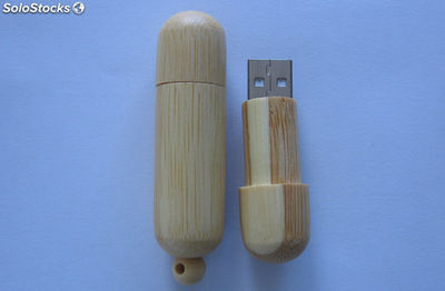 Memoria USB de bambú ecológico 8 G con logo grabado por láser gratis - Foto 2