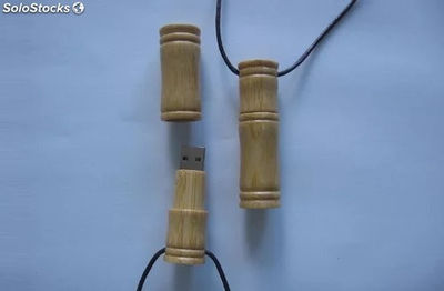Memoria USB de bambú ecológico con logo grabado por láser gratis modelo 10 - Foto 2