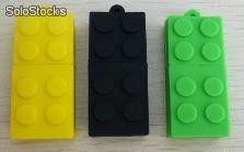 Memoria usb de la forma del bloque Lego en plástico