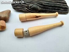 Memoria usb de madera con forma de hockey regalo deportivo al por mayor