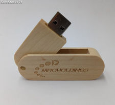 Memoria USB de madera de bajo costo regalo promocional al por mayor