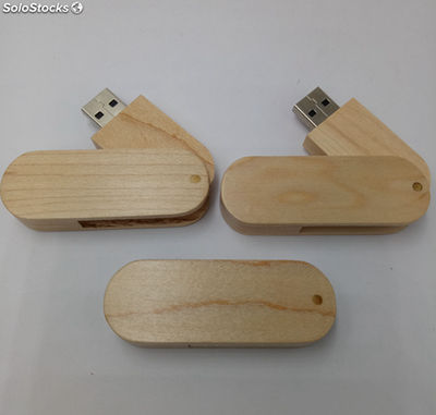 Memoria USB de madera de bajo costo regalo promocional al por mayor - Foto 3