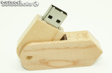 Memoria USB de madera ecológica logo grabado por láser gratis fábrica china