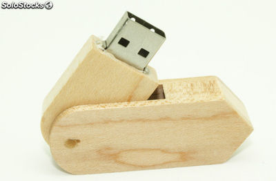 Memoria USB de madera ecológica logo grabado por láser gratis fábrica china
