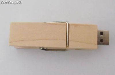 Memoria USB de madera ecológica por mayor Logo grabado por láser gratis modelo01 - Foto 2