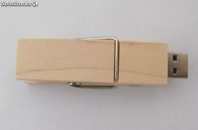 Memoria USB de madera ecológica por mayor Logo grabado por láser gratis modelo01 - Foto 2