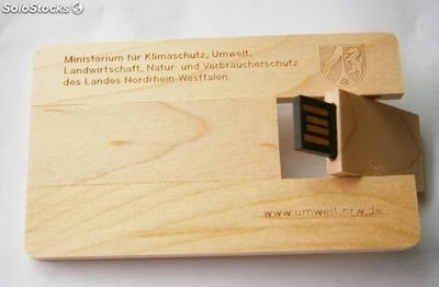 Memoria USB de madera ecológica por mayor Logo grabado por láser gratis modelo02