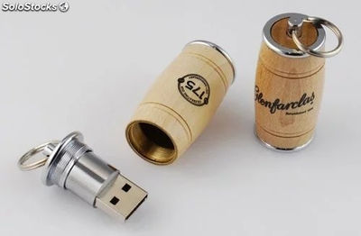 Memoria USB de madera ecológica por mayor Logo grabado por láser gratis modelo03 - Foto 2