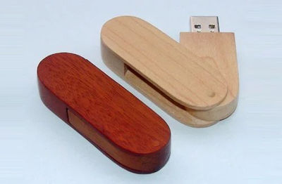Memoria USB de madera ecológica por mayor Logo grabado por láser gratis modelo05 - Foto 3