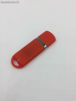 Memoria USB de plástico roja con logo impreso por mayoreo - Foto 2