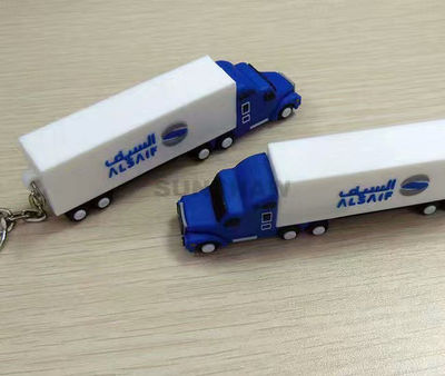 Memoria USB de PVC en forma de 3D camión contenedor hecho a mano para Alsaif - Foto 2
