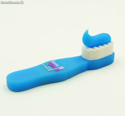 Memoria usb de pvc en forma de cepillo de dientes único para clínica al por