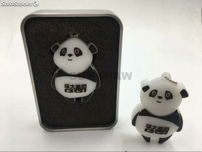 Memoria USB de PVC en forma de panda linda con precio al por mayor de fábrica - Foto 3