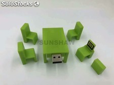Memoria USB de PVC en forma de única mesa y escritorio para industria del mueble