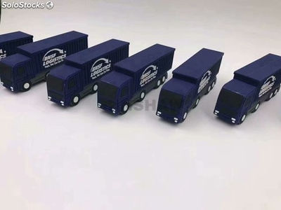 Memoria USB de PVC forma 3D camión contenedor hecho a mano para BNSF Logística - Foto 2