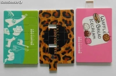 Memoria USB forma tarjeta publicitaria imprime información de empresa modelo 21 - Foto 3