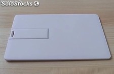 Memoria USB forma tarjeta publicitaria imprime información de empresa modelo 24