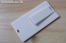 Memoria USB forma tarjeta publicitaria imprime información de empresa modelo 25