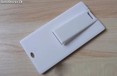 Memoria USB forma tarjeta publicitaria imprime información de empresa modelo 25