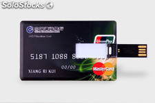 Memoria USB forma tarjeta publicitaria imprime información de empresa modelo