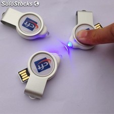 Memoria usb giratoria Luminoso con gota de resina