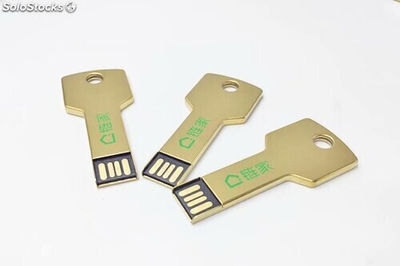 Memoria USB Golden Key de lujo para la industria financierapor mayoreo
