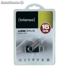 Memoria usb intenso Basic Line 32 GB Negro Plata 32 GB Memoria usb