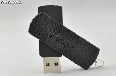 Memoria USB marca personalizada de cuero muestra gratis envío rápido modelo 19