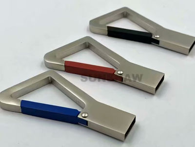 Memoria USB metálico regalo promocional conformado gancho de escalada triángulo - Foto 3
