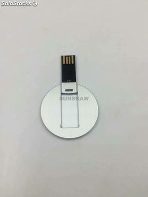 Memoria USB pendrive aluminio redondo con capacidad completa regalo de marketing