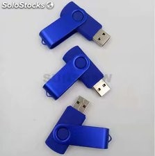 Memoria USB pendrive azul giratorio con capacidad completa y alta velocidad