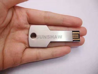 Memoria USB pendrive llave aluminio plateado logotipo impreso o láser regalos - Foto 2