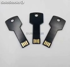 Memoria USB pendrive llave de aluminio negro medio de almacenamiento de datos