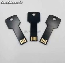 Memoria USB pendrive llave de aluminio negro medio de almacenamiento de datos