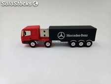 Memoria USB pendrive PVC en forma camión 3D hecho a mano chip grado A para BENZ